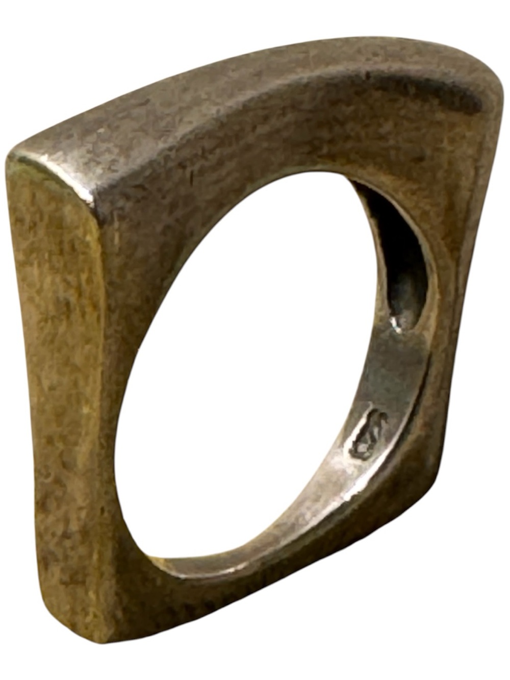 Vintage Sterling Silver Geometrical Ring 7.